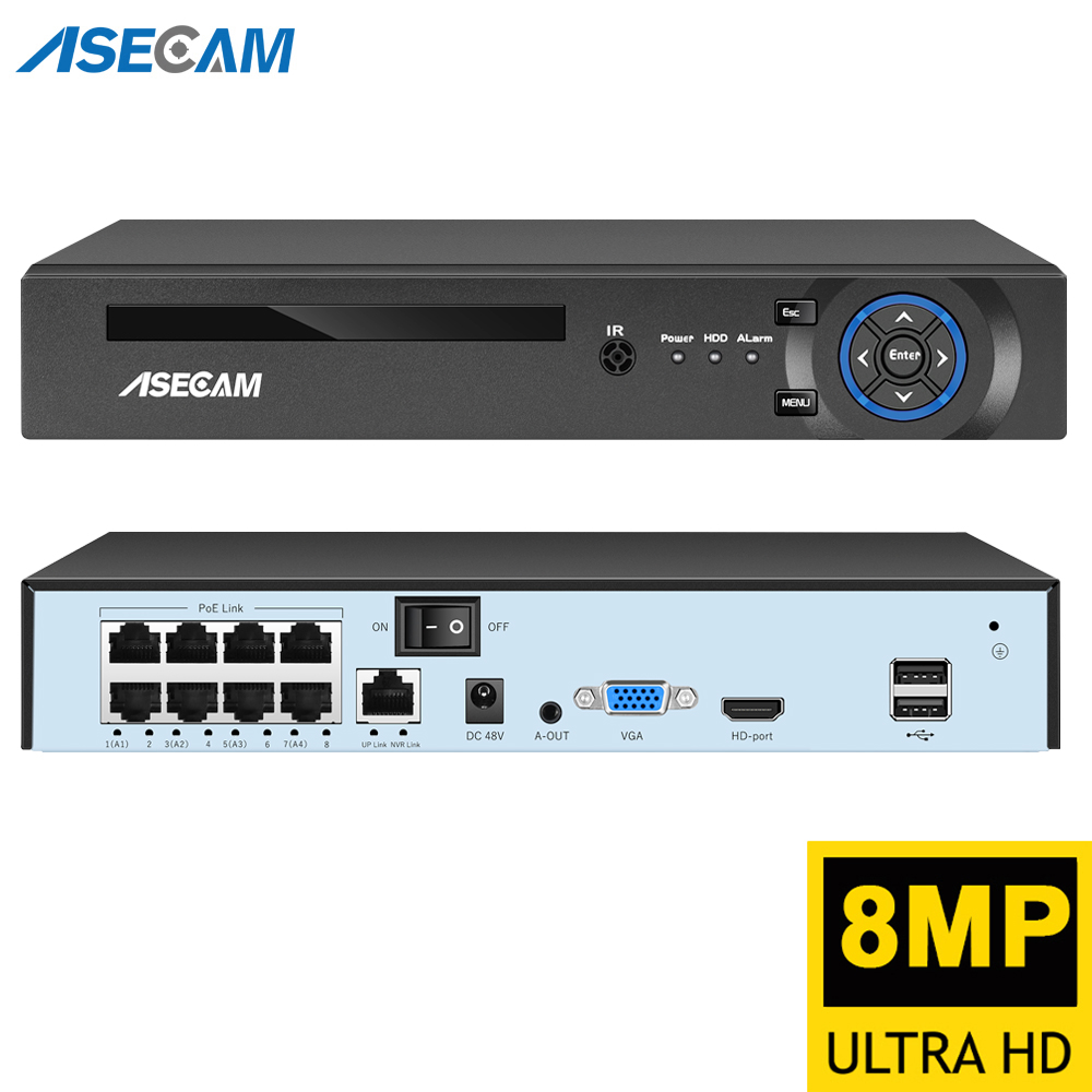 Webcam 4K - Super 8MP POE NVR Videoregistratore Audio