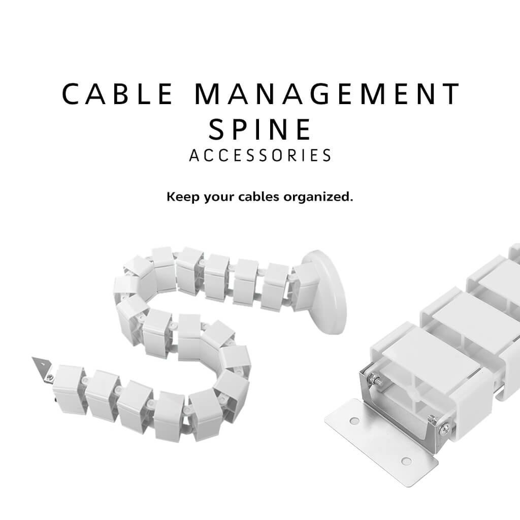 Desk Cable Organizer - ISRTAO Organizzatore Cavi Sotto Scrivania Bianco,
