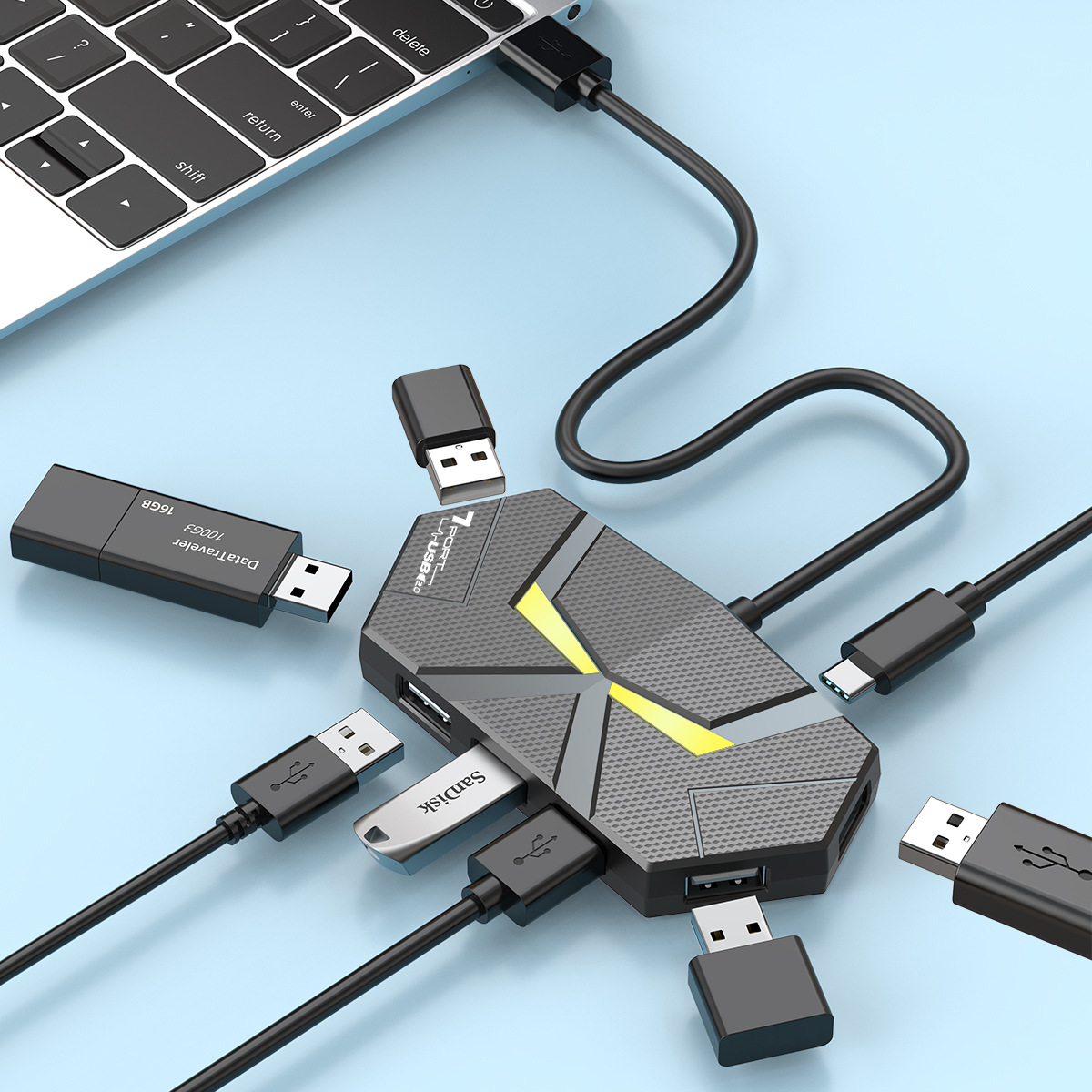 Usb Hub Gaming - HUB da 0,6 cm/1,2 m Splitter
