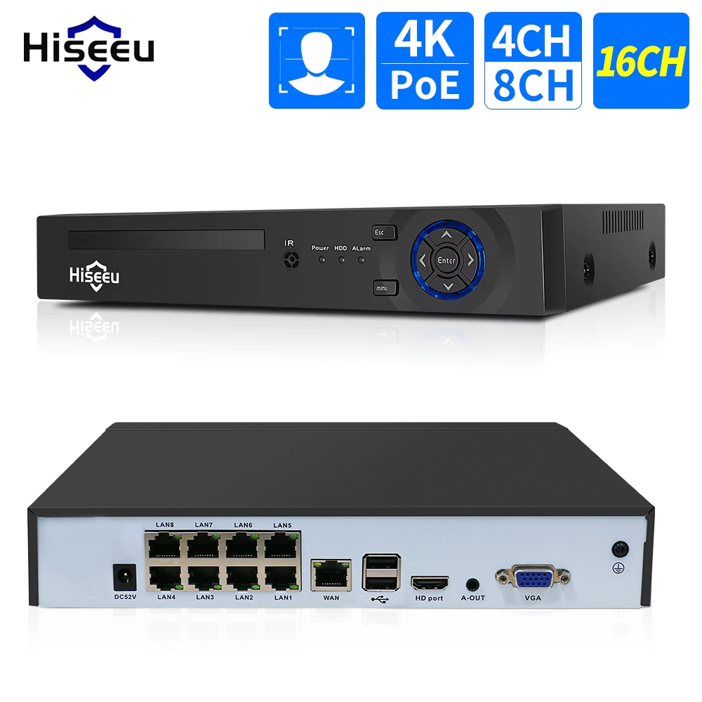 Hiseeu 4CH 10CH 16CH 4K 8MP 5M - Webcam 4K recensione e prezzo