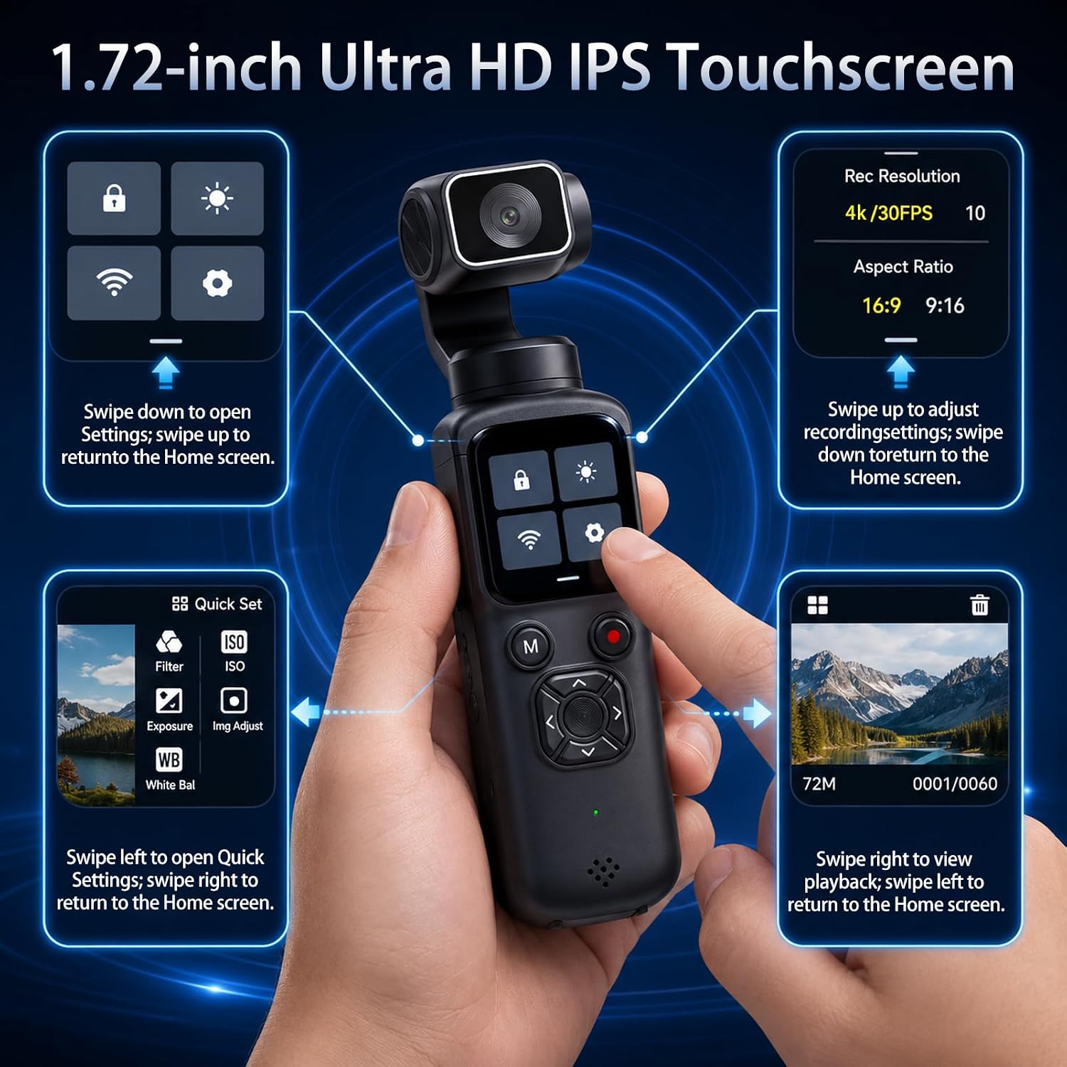 Videocamera Gimbal Portatile 4 - Webcam 4K recensione e prezzo