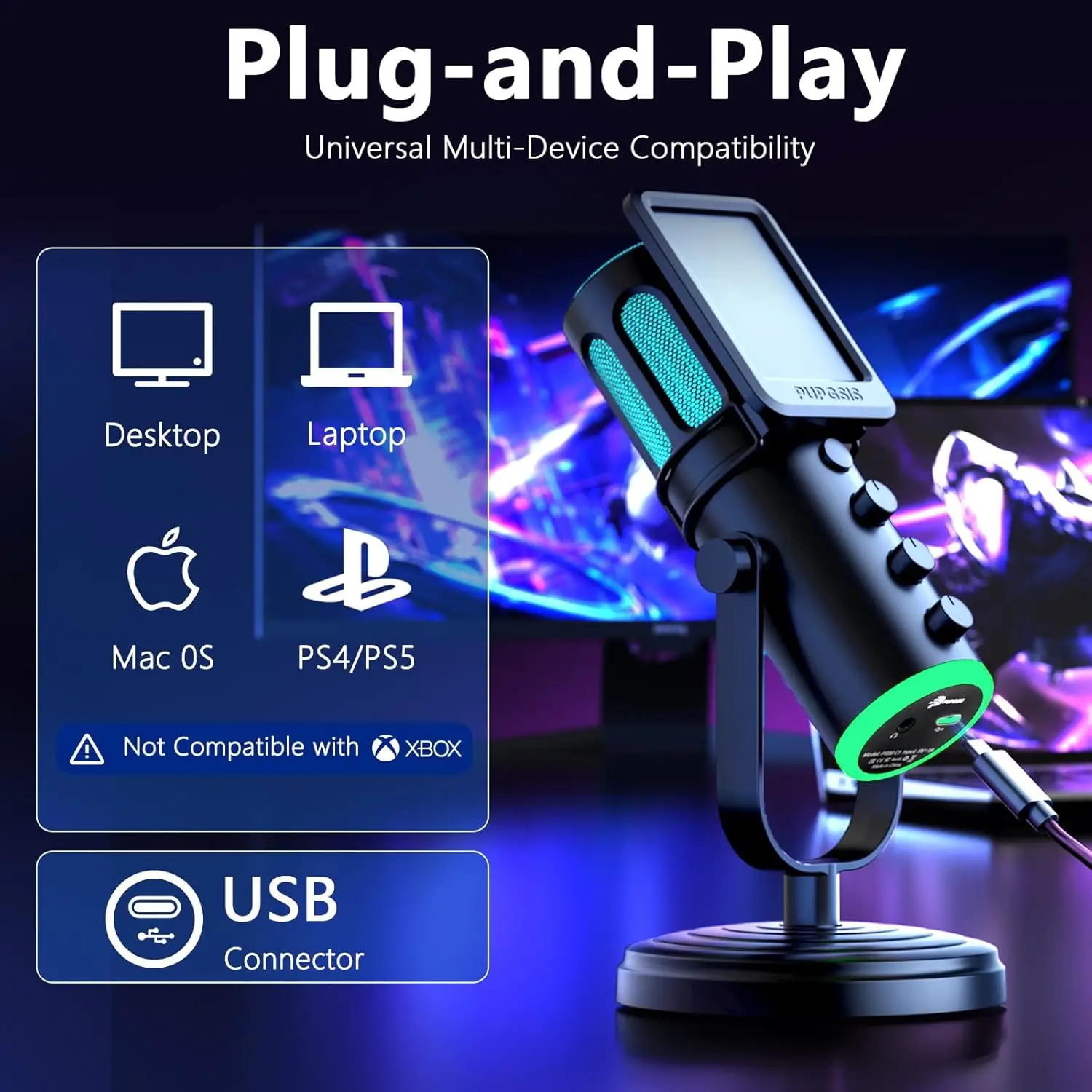 Microfono USB per PC PUPGSIS,  - Pc Gaming Discord recensione e prezzo