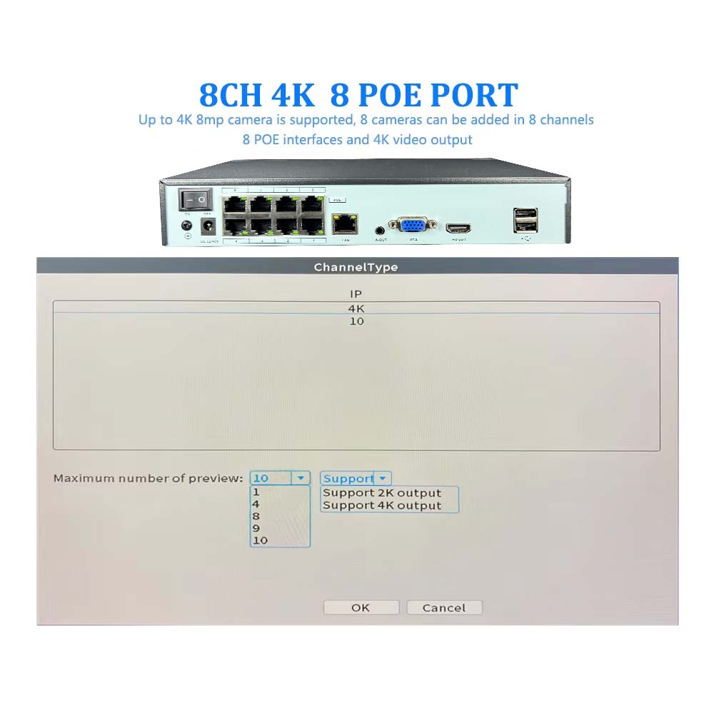NVR 4K 10CH 4/8 Porte POE per  - Webcam 4K recensione e prezzo