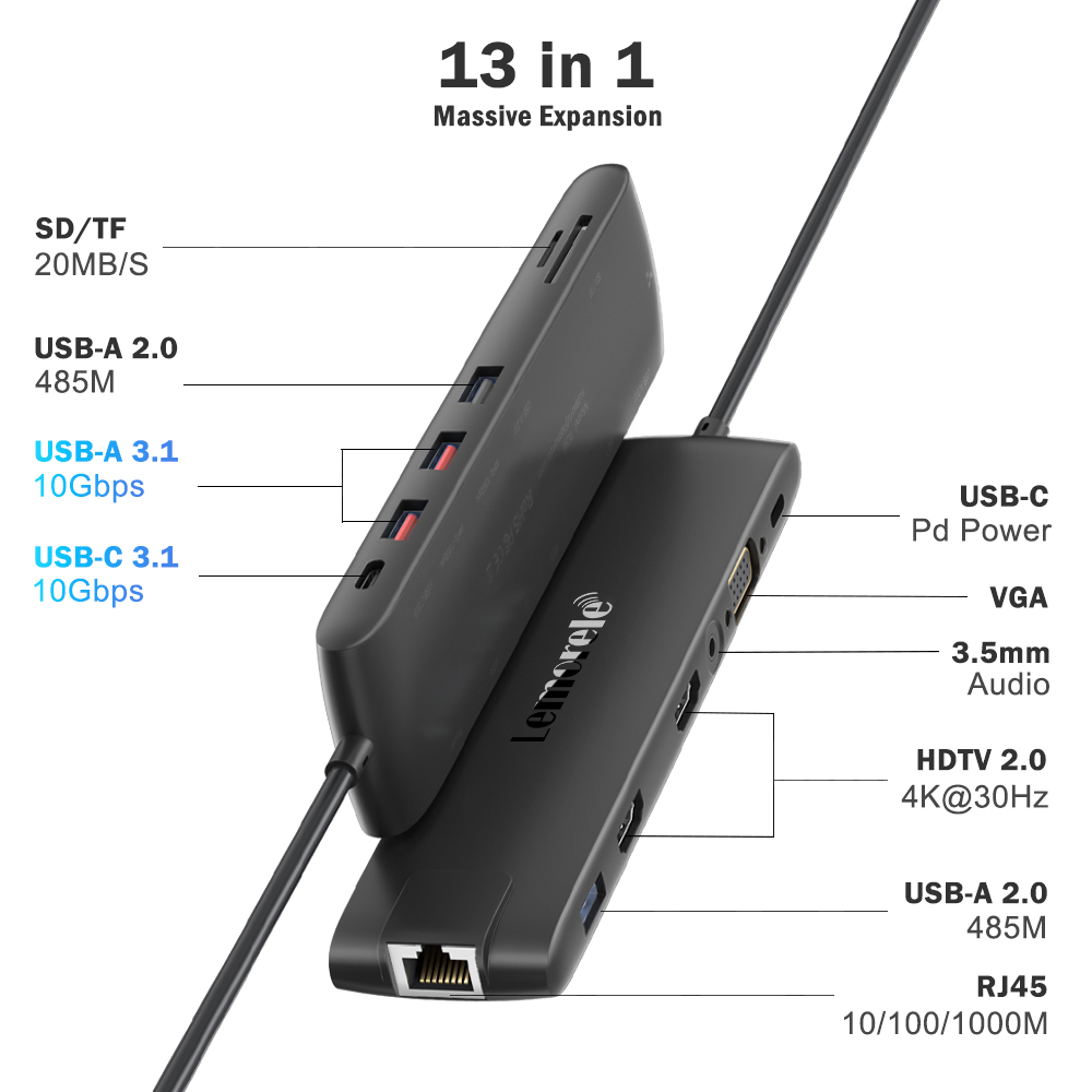 Lemorele TC96 Hub USB USB 3.1  - Usb Hub Gaming recensione e prezzo