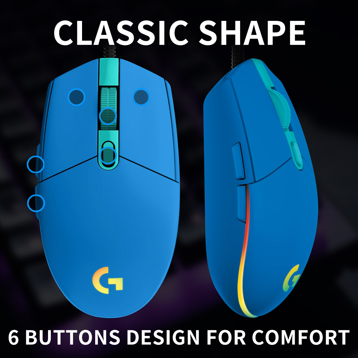 Mouse da gioco cablato Logitec - Logitech Mouse G203 recensione e prezzo