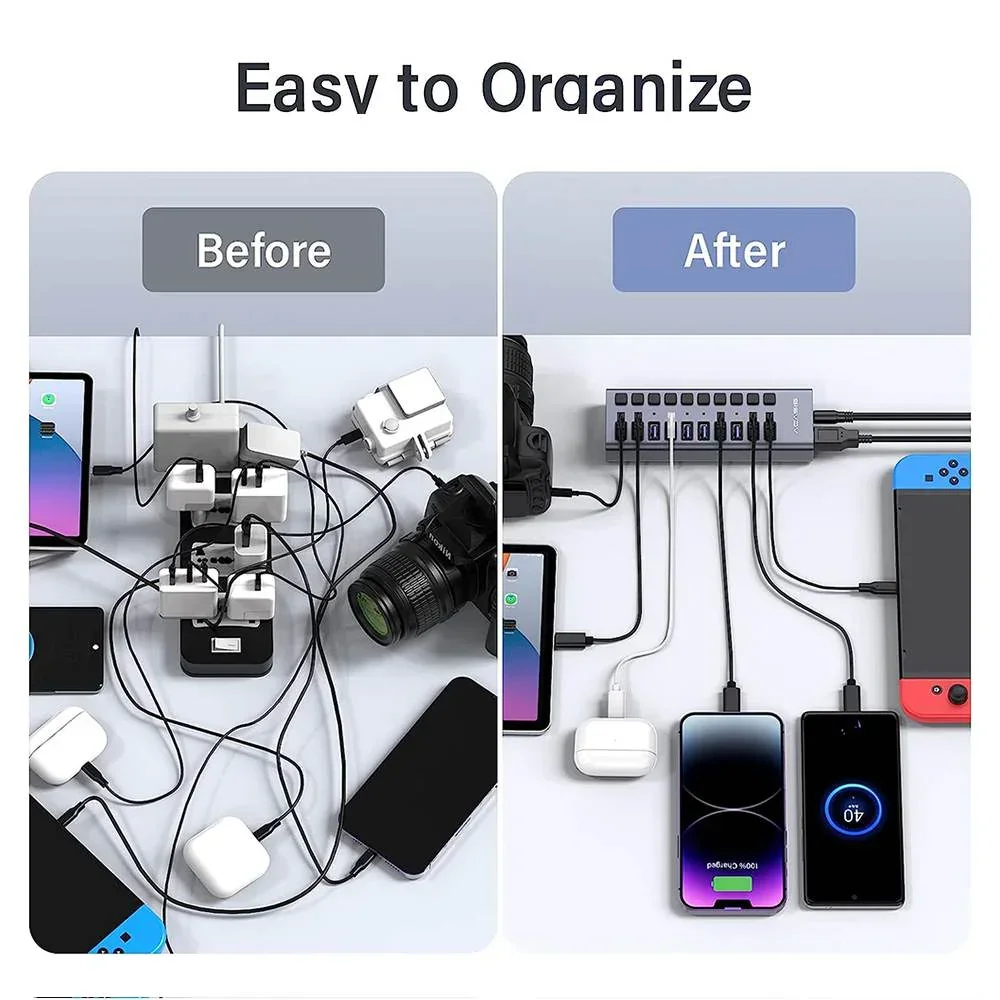 Hub USB Alimentato Acasis in A - Usb Hub Gaming recensione e prezzo